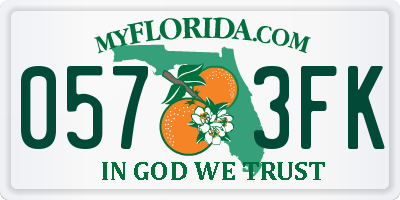 FL license plate 0573FK