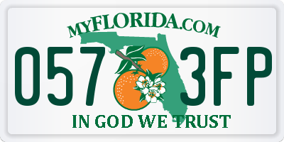 FL license plate 0573FP