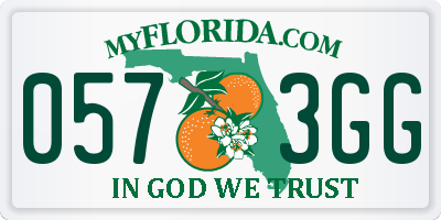 FL license plate 0573GG