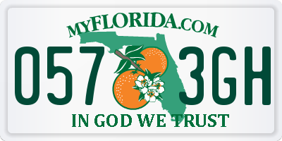 FL license plate 0573GH