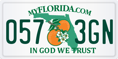 FL license plate 0573GN