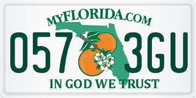 FL license plate 0573GU