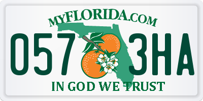 FL license plate 0573HA
