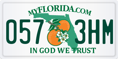 FL license plate 0573HM