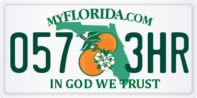 FL license plate 0573HR