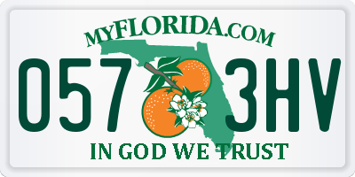 FL license plate 0573HV