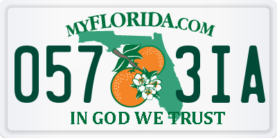 FL license plate 0573IA