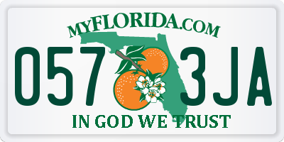 FL license plate 0573JA