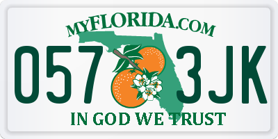 FL license plate 0573JK
