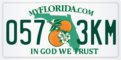 FL license plate 0573KM