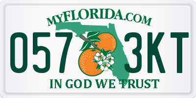 FL license plate 0573KT