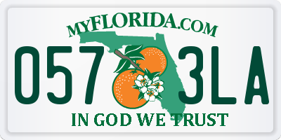 FL license plate 0573LA