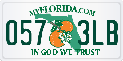 FL license plate 0573LB