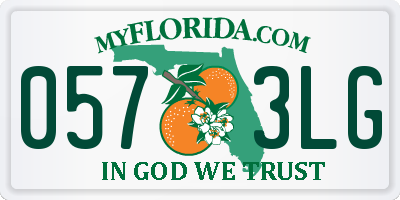 FL license plate 0573LG