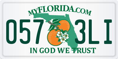 FL license plate 0573LI