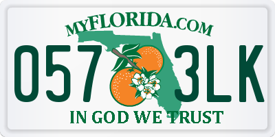 FL license plate 0573LK