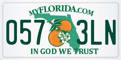 FL license plate 0573LN
