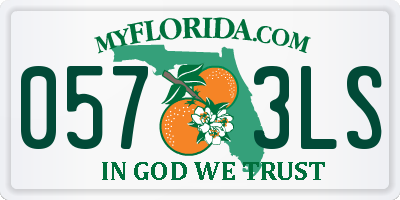 FL license plate 0573LS