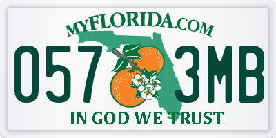 FL license plate 0573MB