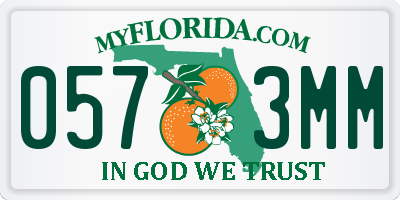 FL license plate 0573MM