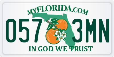 FL license plate 0573MN