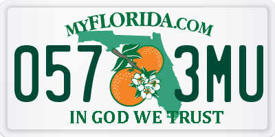 FL license plate 0573MU