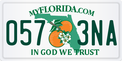 FL license plate 0573NA