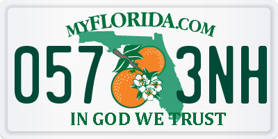 FL license plate 0573NH