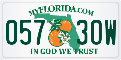 FL license plate 0573OW