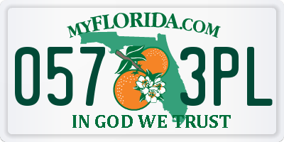 FL license plate 0573PL