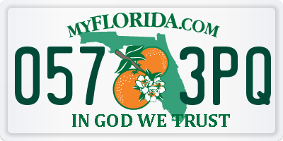 FL license plate 0573PQ