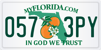 FL license plate 0573PY