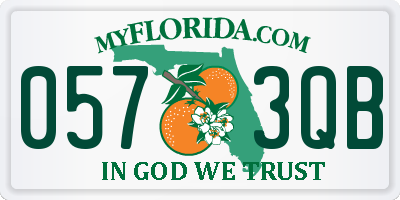 FL license plate 0573QB