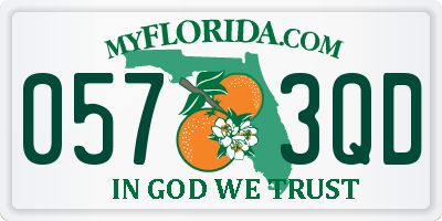 FL license plate 0573QD