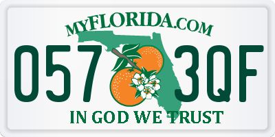 FL license plate 0573QF