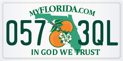 FL license plate 0573QL