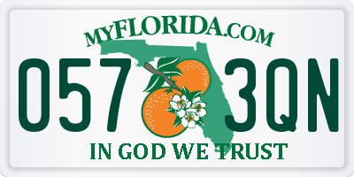 FL license plate 0573QN