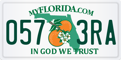 FL license plate 0573RA