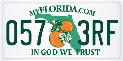 FL license plate 0573RF