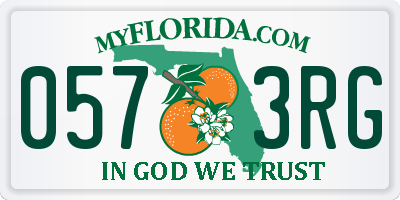 FL license plate 0573RG