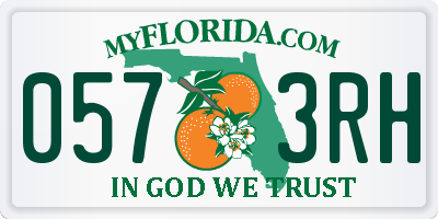 FL license plate 0573RH