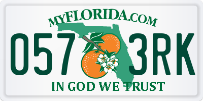FL license plate 0573RK
