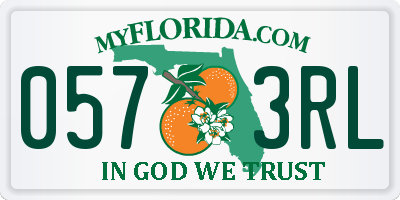 FL license plate 0573RL