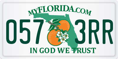 FL license plate 0573RR