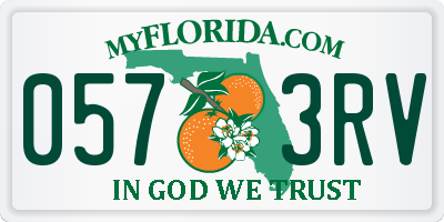 FL license plate 0573RV