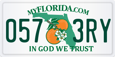 FL license plate 0573RY