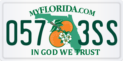 FL license plate 0573SS