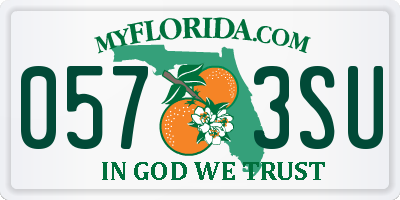 FL license plate 0573SU