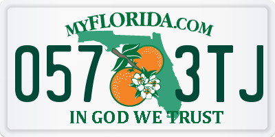 FL license plate 0573TJ