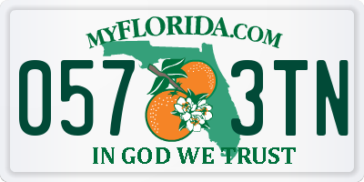 FL license plate 0573TN